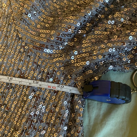 MELLODAY V-Neck Long Sleeve Tiered Mini Dress - Picture 3 of 3